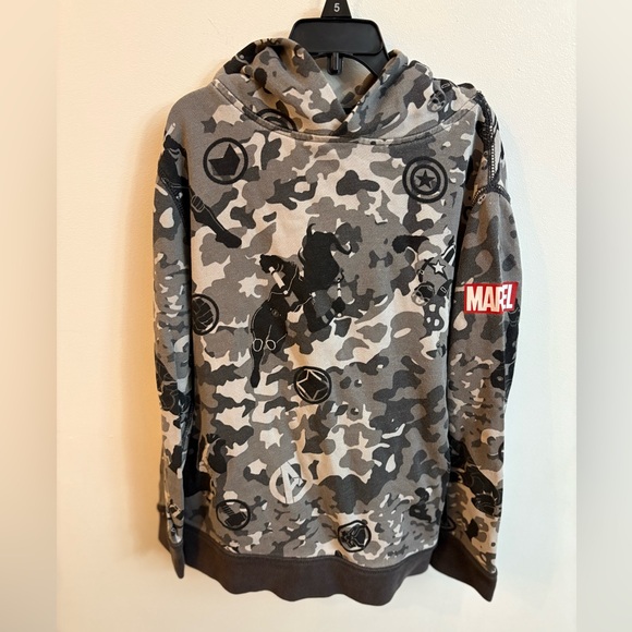 GAP Other - Marvel X Gap  Gray and Black army Hoodie 8 years